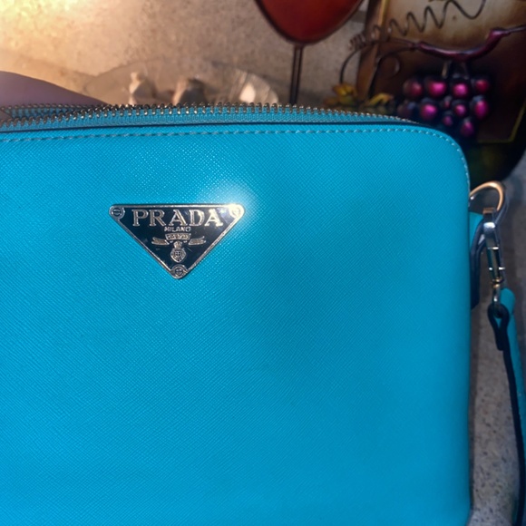 Prada Bags Aqua Blue Prada Crossbody Purse Poshmark
